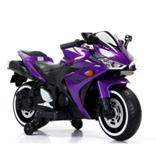 2026 Kids Ride On Dirt Bike 12V Electric Motorcycle Child Training Wheels Purple