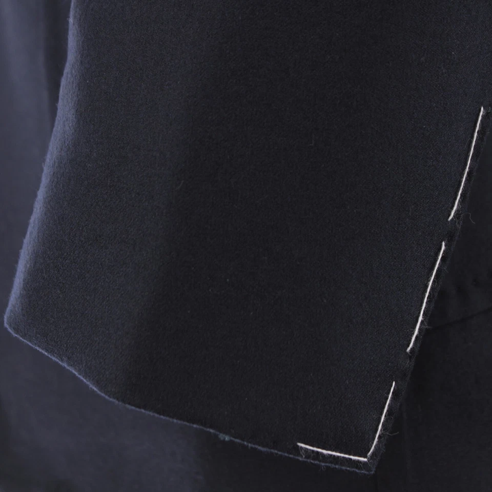 Terno Stile Latino novo com etiquetas mistura de lã duas peças tamanho 48R (38R EUA) em azul sólido - Imagem 4 de 4