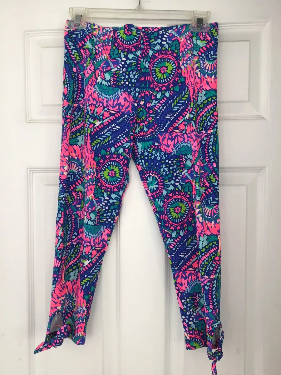 Lilly Pulitzer Girls Maia No Prob Llama Print Leggings Size XL 12