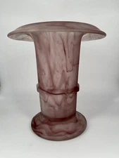 Davidson Glass Purple Amethyst Cloud Vase 1930’s Art Deco 