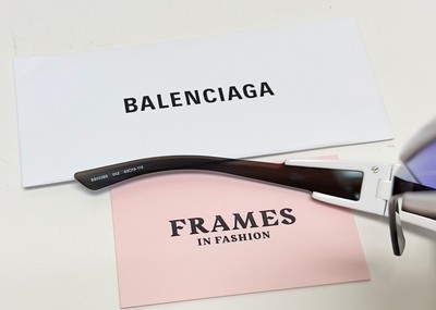 BALENCIAGA Wrap Mirror Sunglasses White/ Blue BB0038S Wrap Around Sunglasses NEW s-l1200.jpg main image 4