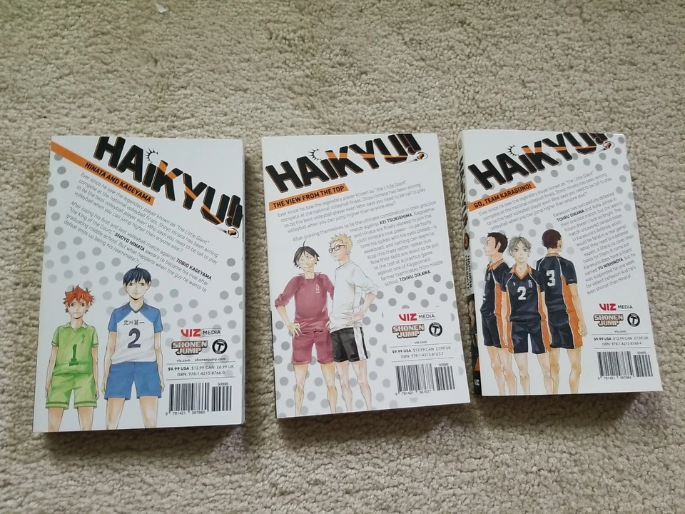 Haikyu!! 1, 2, 3 Manga English Volleyball Sports Shonen Jump Viz - Y527 - Image 4 of 4