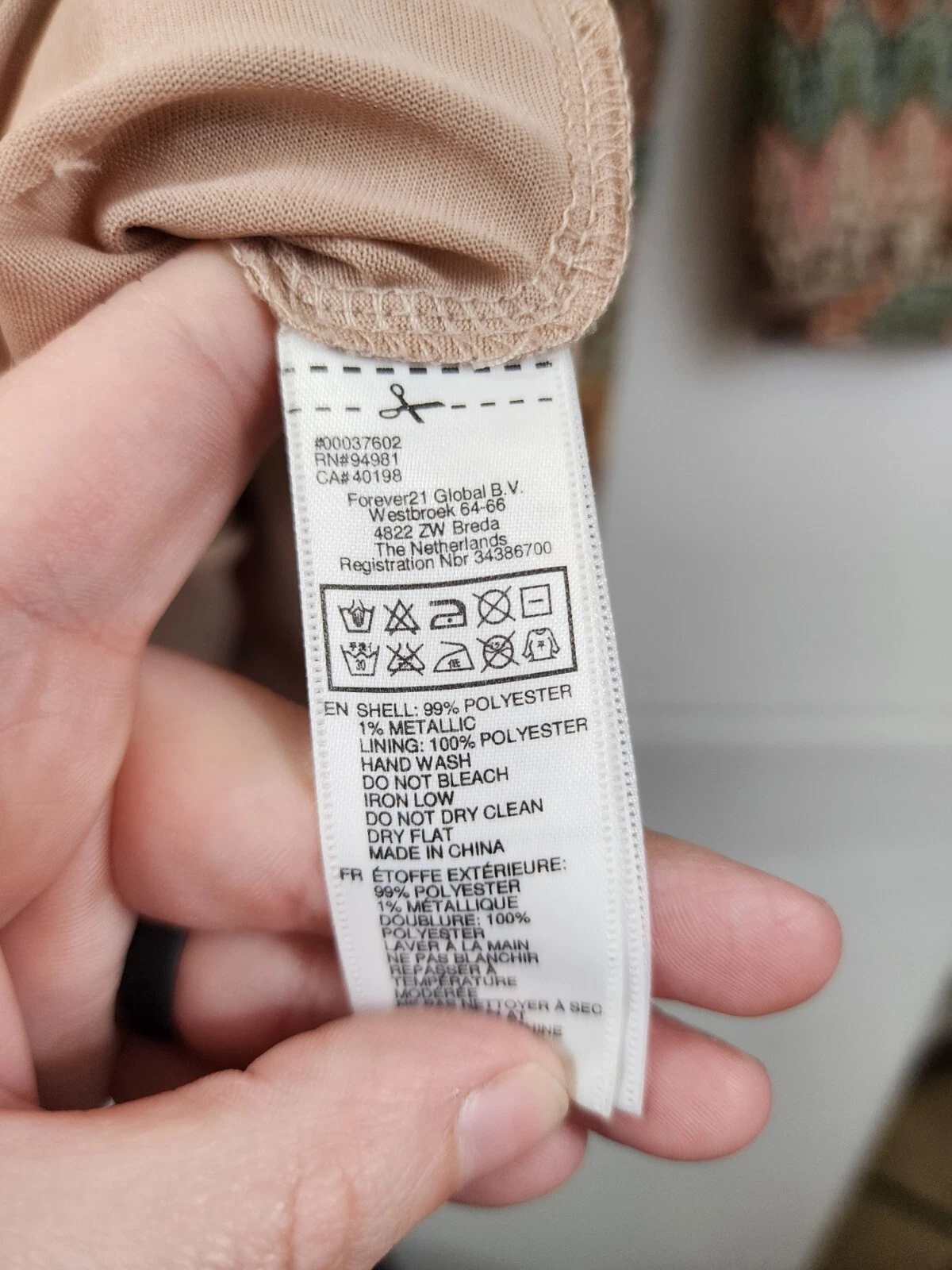 VETEMENTS The Clothing Co Vestito tubino donna M rosa marrone pizzo sovrapposizione manica lunga boho