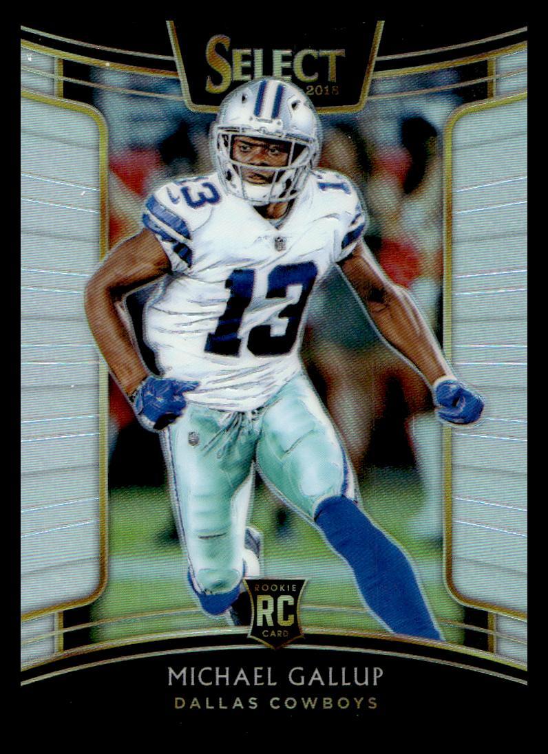 2018 Panini Select Michael Gallup #94 Silver Prizm Rookie RC Dallas Cowboys