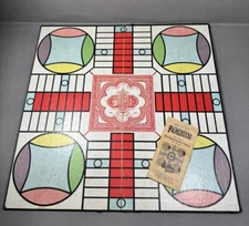 Vintage 1940's PARCHEESI Popular Edition Selchow & Righter Game Board