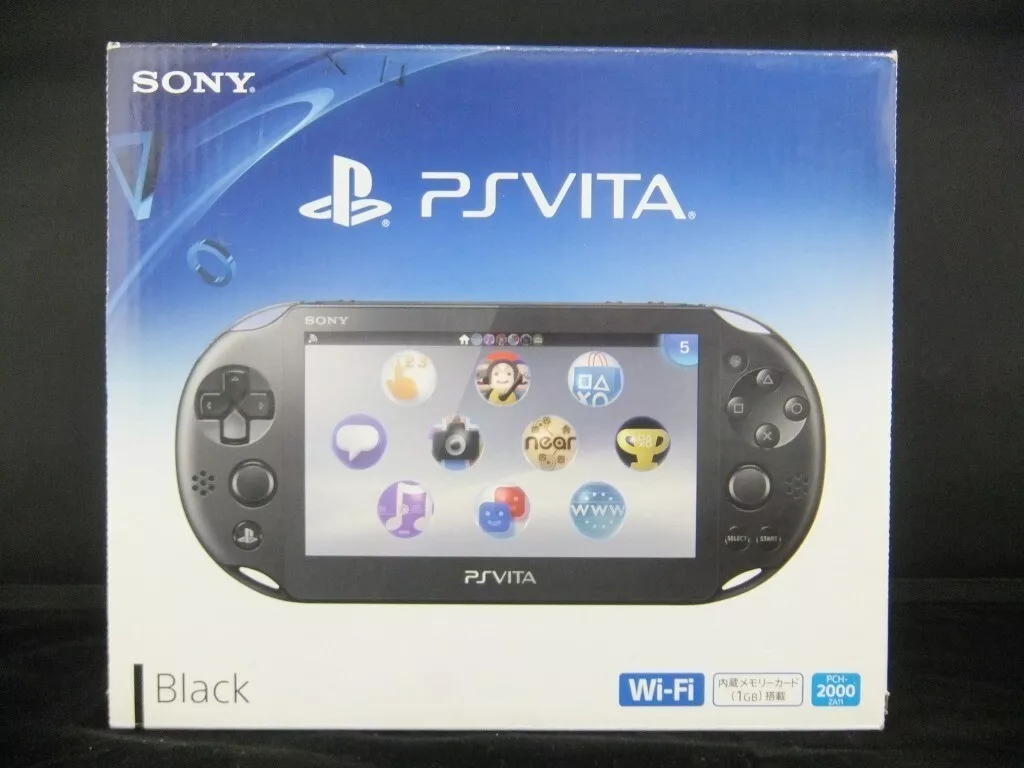 SONY PlayStation Vita Wi-Fi Model Black PCH-2000 ZA11 Vita Cosole Japan NEW