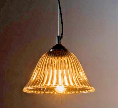 GALERIE DIRECT GENZANO RAUCHOPTIK GENIETET GLAS GERIFFELT DECKEN PENDELLEUCHTE