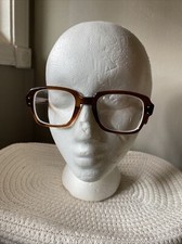 RARE 1940-50s AMBER FRAME MILITARY USS 50-22 GLASSES 4 1/2-5 3/4