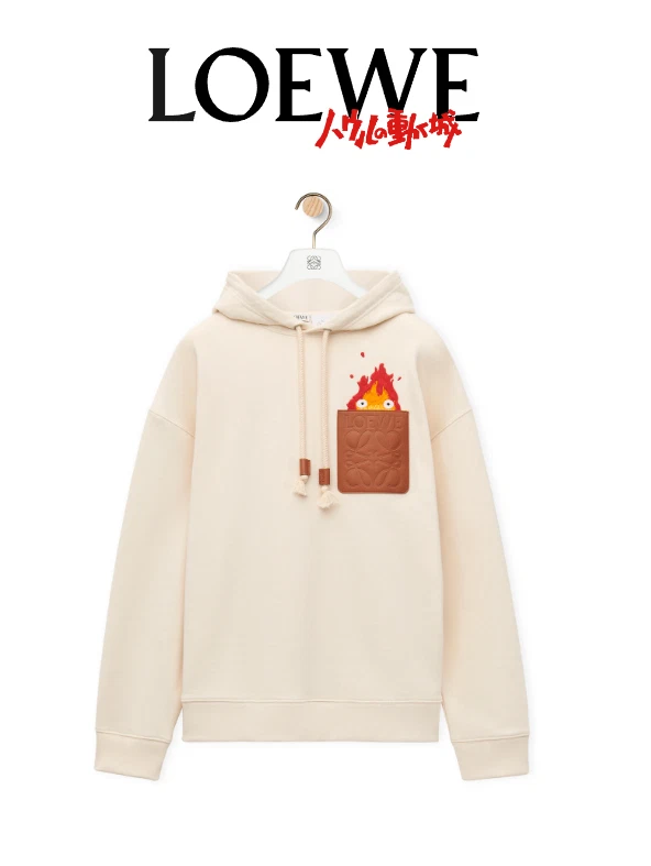 Loewe x Howl's Moving Castle ”Calcifer” Leather Patch Hoodie