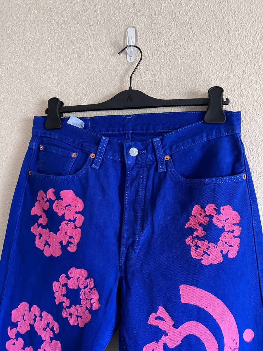 Levi's x Denim Tears x Bstroy 501 Denim Jeans - 32x32 - Purple and Pink - NEW