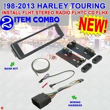 98-2013 HARLEY TOURING INSTALL ADAPTER FLHT STEREO RADIO FLHTC CD DASH KIT FLHX