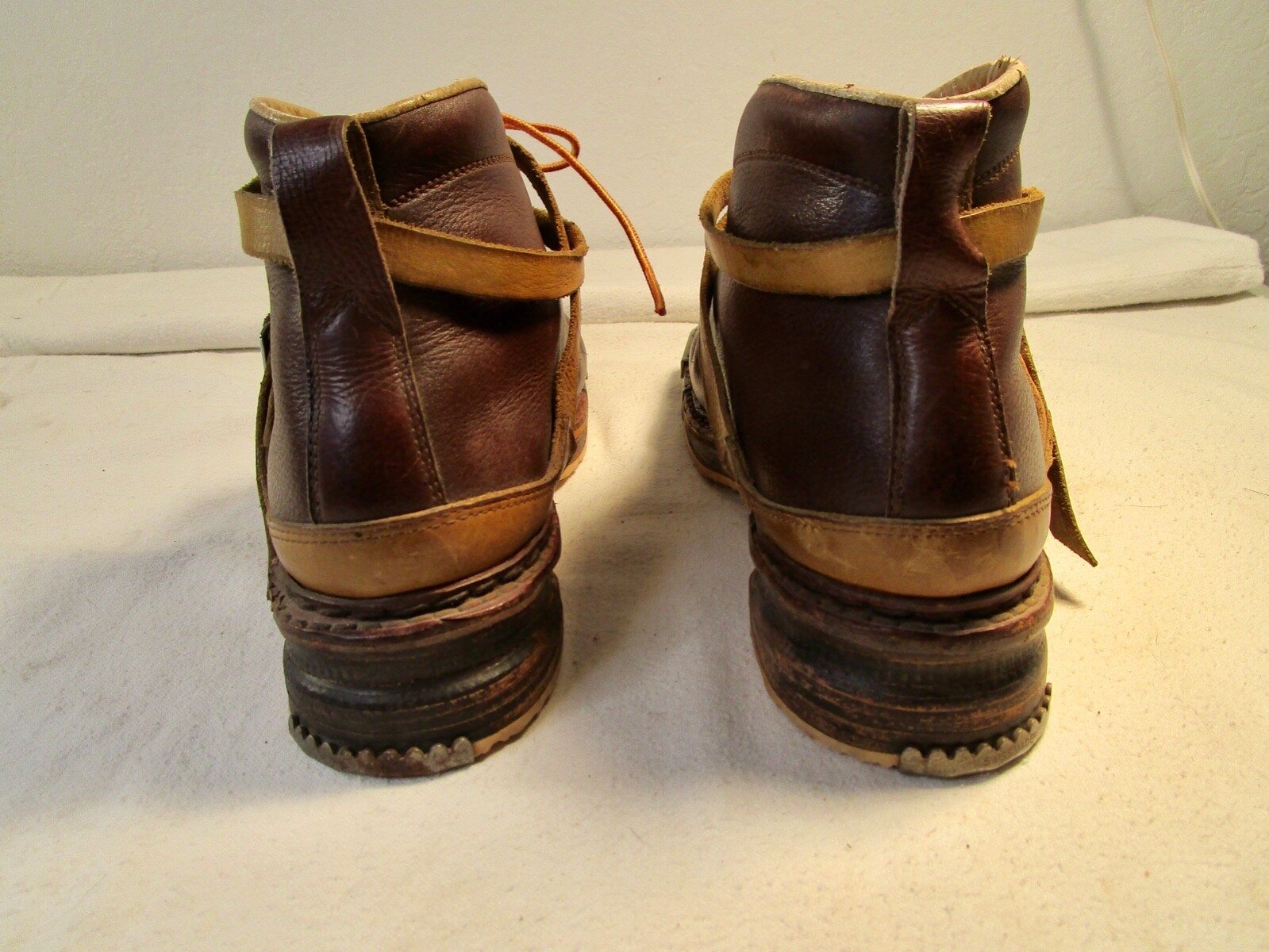 SALOMON BALLY SPORT Stivali Sci Cross Country Vintage Marroni Pelle 8 5 Svizzera