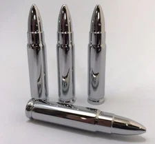 (4) Bullet Tire Valve Stem Caps (Metal .223 Style)