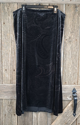 Vintage Kathie Lee Velvet Skirt Womens XL Maxi Long Paisley