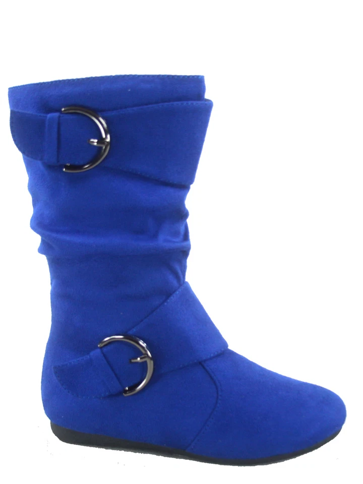 12 Colors Cute Causal Flat Buckle Zip Mid-Calf Girl's Kid's Boots Size 9 - 4 NEW - Image 3 of 4