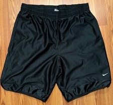 Vtg Nike Black Dazzle Basketball Shorts Mens XL 10" Shiny Y2K Gray Tag