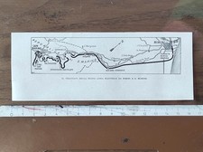 Antica cartina 1932 ferrovia Rimini - San Marino mappa Romagna FAI UNA PROPOSTA