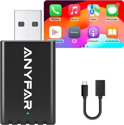 A4 Wireless CarPlay Adapter for iPhone, Android Auto for Android Phone,...