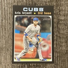2020 Topps Heritage KRIS BRYANT Action Variation SP #291 Chicago Cubs