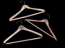Vintage Advertising Wood Clothing Hangers A Davis Louis Roth Washer Bros 3pc Lot
