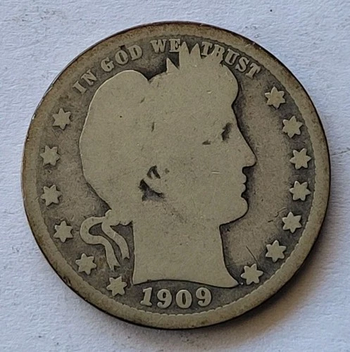 1909-D 25C Barber Quarter