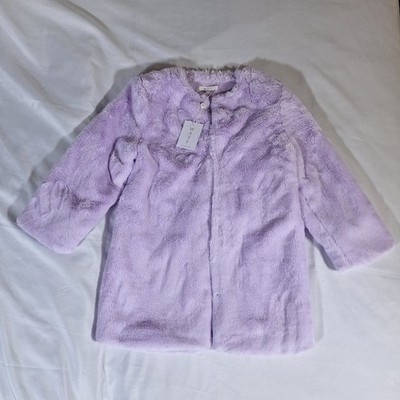 WAYF ''Where Are You From'' Faux Fur Jacket Lavender Women's Large