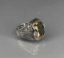 Alexandrite Sterling Silver Ring Turkish Design - Handmade Statement Jewelry