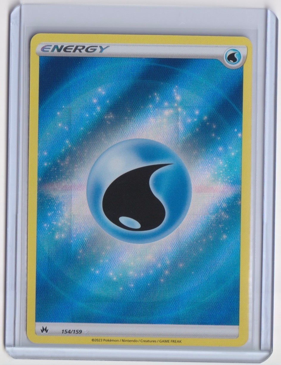 WATER ENERGY 154/159 CROWN ZENITH ULTRA RARE POKEMON TEXTURED NM/M