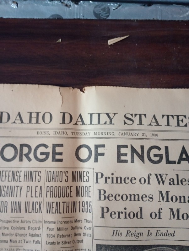 Tuesday Morning January 21 1936 Headline King George Is Dead Vintage Newspaper