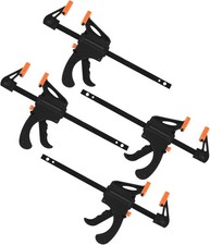 4 Pcs Quick Release Wood Clamps, 4 Inch Ratchet Bar Clamps for DIY Woodworking