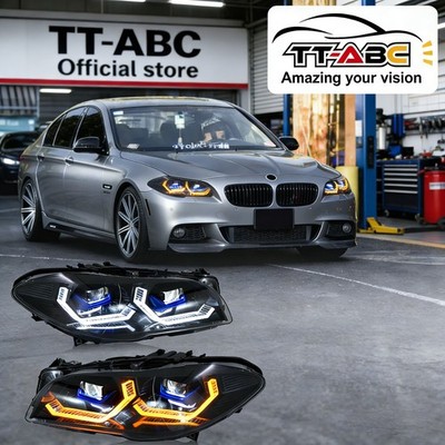 2x LED Headlights For BMW 5 Series F10 F11 F18 2011-2013 535i 520 M5 Head Light