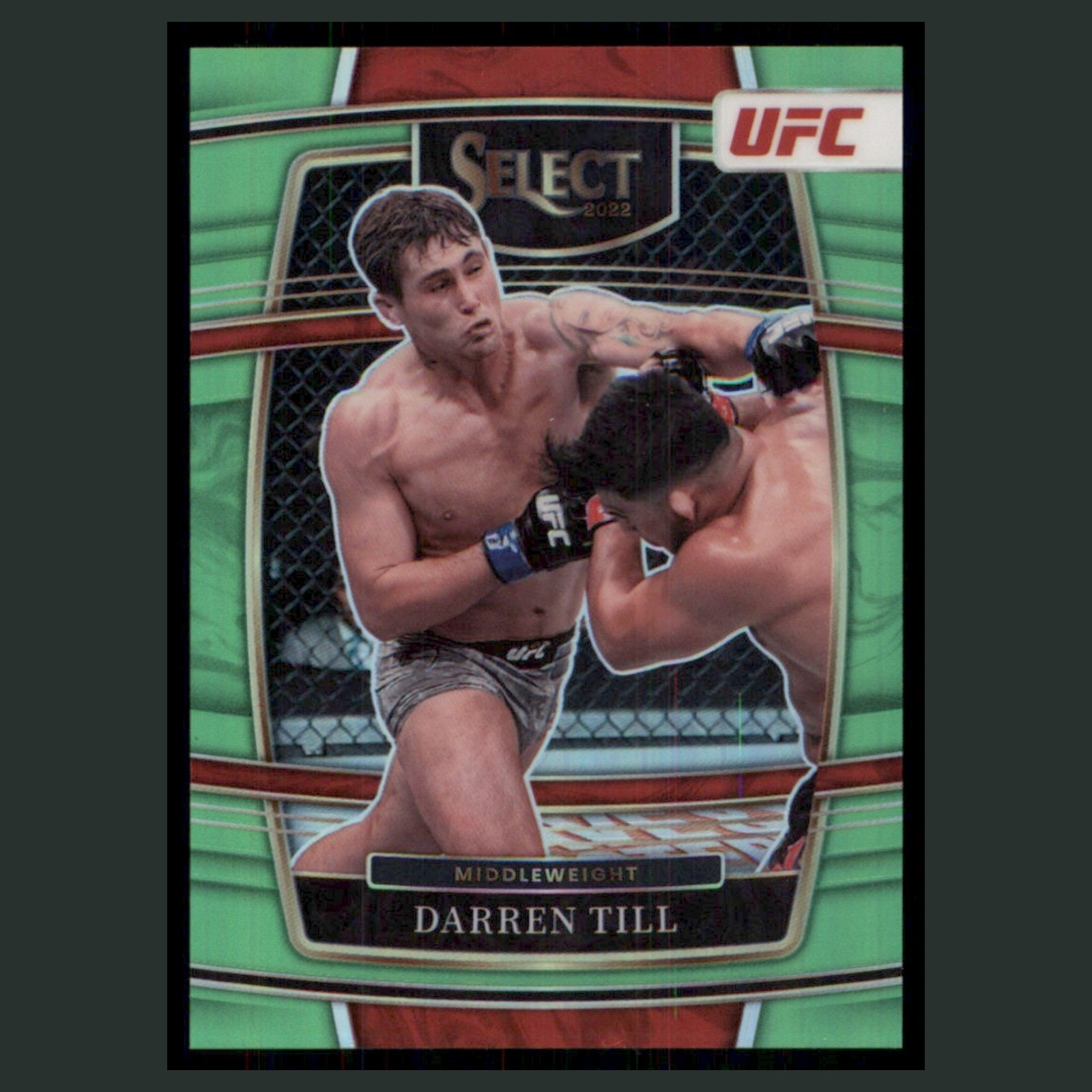 Darren Till /49 #28 2022 Panini Select UFC Neon Green Prizm MMA Card