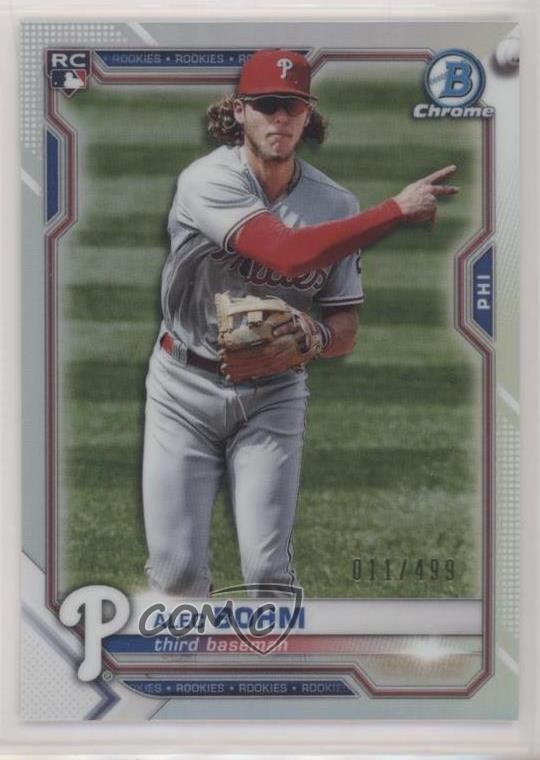 2021 Bowman Chrome Refractor 11/499 Alec Bohm #94 02b5