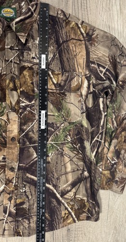 Men's L Cabela's Microtex Realtree AP Camo Long Sleeve Button Up Hunting Shirt - Picture 10 of 16