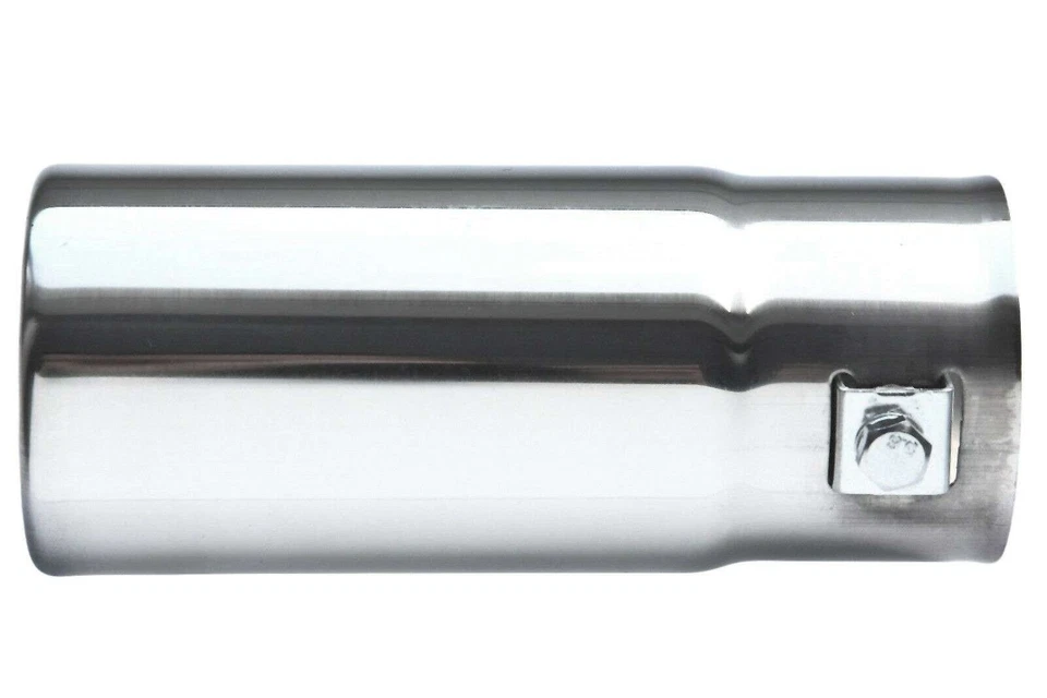 EDELSTAHL Chrom Auspuffblende Endrohr Rund Gerade 150 x 63 mm UNIVERSAL - Bild 2 von 4