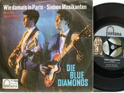 Die Blue Diamonds -Wie damals in Paris/Sieben Musikanten  D-1961  Philips  wocl.