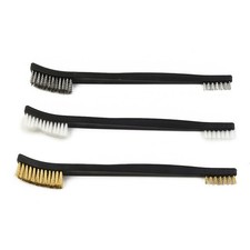 5pcs Double Head Wire Brush Set Steel Brass Nylon Cleaning Polishing Metal Rust