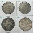 1880-O 1885 1896-O 1921 Morgan Dollar Lot of 4