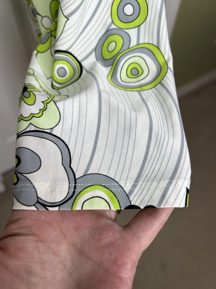 Top envolvente sintético floral Caribe retro floral dobladillo acanalado elástico hecho en EE. UU. XL Boho Foto 4 de 4