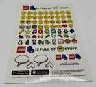 Lego Life Sticker Sheet, "Life is Full Of My Stuff." Inv. 551