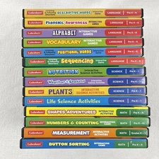Lakeshore Interactive Games (Lot of 14, Pre K-K, PC & MAC) Math Science Language