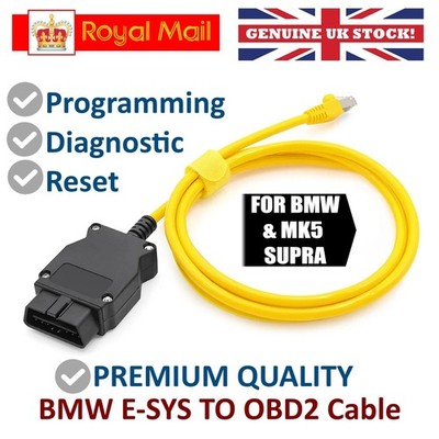 G7 für BMW Ethernet zu OBD Enet Kabel E-SYS IcoM Codierung F/G-Serie 1,9 m UK Versand