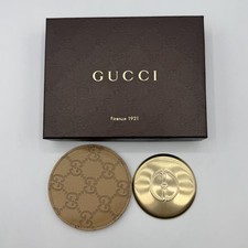 New GUCCI Beige/Tan Compact Mirror Guccissima Leather with Box 263560 9861 d2