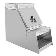 25x28x15 Aluminum Side Mount Semi Truck Tool Box Saddle Step Storage Wt-lock