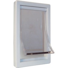 Pet 10-1/2 In. x 15 In. Extra Large Plastic White Pet Door PDXL Pet PDXL
