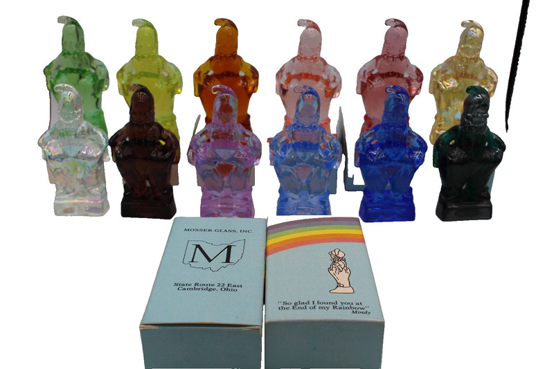 Entire Set MOSSER GLASS Clown So Glad I Found You At The End of My Rainbow Mindy