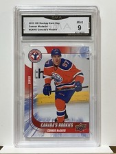 2016 Upper Deck National Hockey Connor McDavid Card Day-Canada #CAN6 GMA 9 Mint
