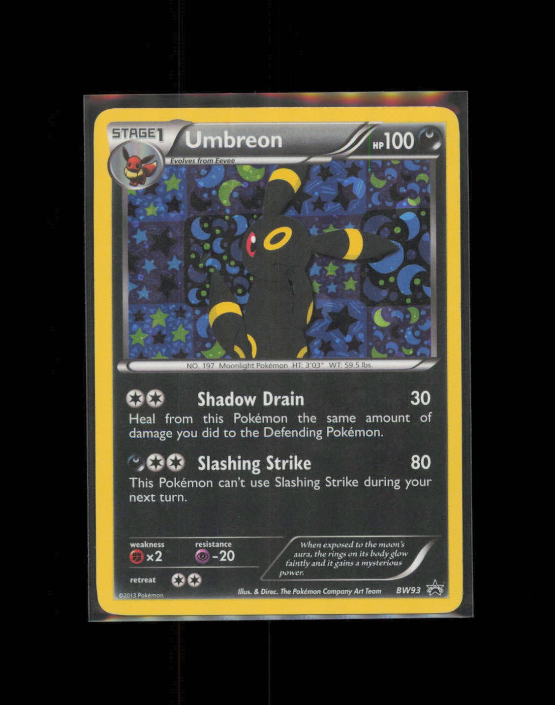 Umbreon BW93 Promo Black and White Promos MP+ Holo Darkness 2011