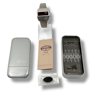 Fossil Pepsiman LED Watch Quartz Novelty with Case Vintage USED F