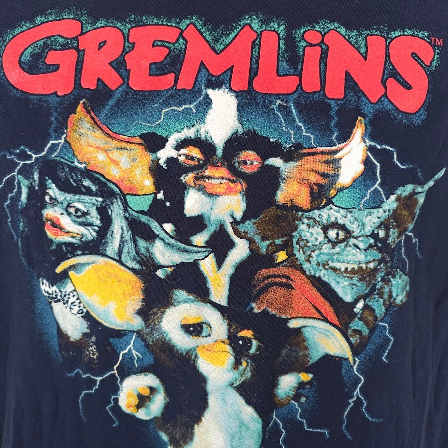 Gremlins T Shirt Mens Size Medium Blue Retro 80s Gizmo Stripe